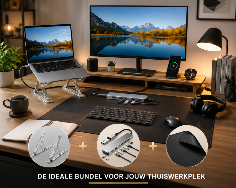 Starter Desk Setup Bundel – De Ideale Thuiswerkplek voor Beginners