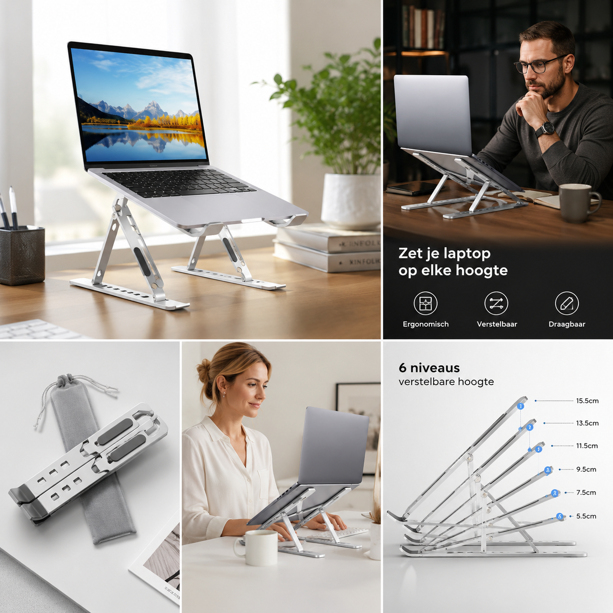 Aluminium Laptopstandaard Pro Series