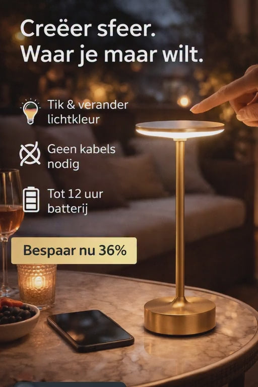 LumaTouch™ – Creëer direct sfeervol & draadloos licht, overal